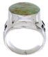 Southwestern Sterling Silver Jewelry Turquoise Ring Size 5-1/2 TX38686