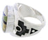 Multicolor Silver Southwest Inlay Ring Size 7-3/4 TX38700