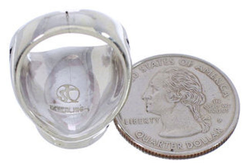 Multicolor Silver Southwest Inlay Ring Size 7-3/4 TX38700