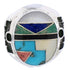 Multicolor Silver Southwestern Inlay Ring Size 6-1/2 TX38701