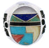 Multicolor Sterling Silver Southwest Inlay Ring Size 7-1/4 TX38704