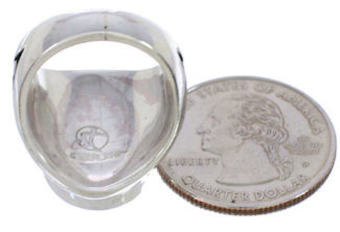 Multicolor Sterling Silver Southwest Inlay Ring Size 7-1/4 TX38704