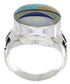 Genuine Sterling Silver Multicolor Ring Size 8-3/4 TX38722