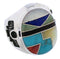Southwest Sterling Silver Multicolor Inlay Ring Size 8 TX38735