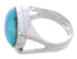 Silver Southwestern Turquoise Jewelry Ring Size 5-3/4 TX39753