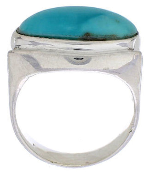 Silver Southwestern Turquoise Jewelry Ring Size 5-3/4 TX39753