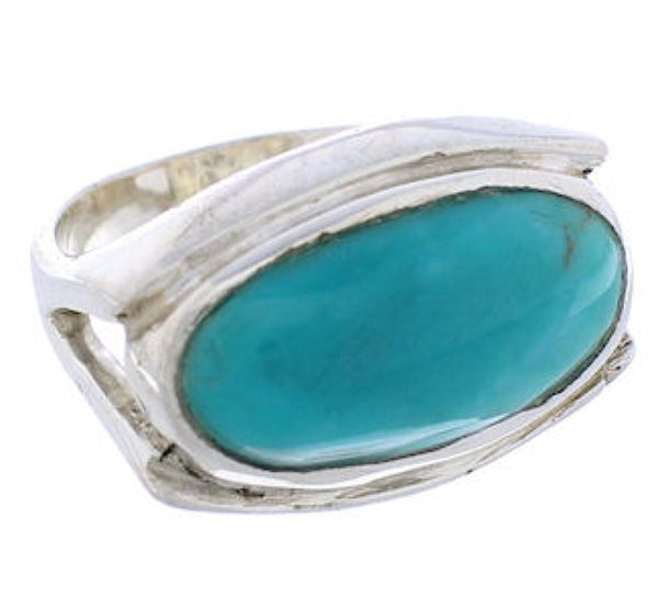 Southwest Silver Turquoise Ring Size 4-1/2 TX39762