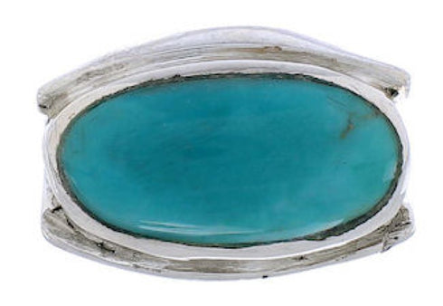 Southwest Silver Turquoise Ring Size 4-1/2 TX39762