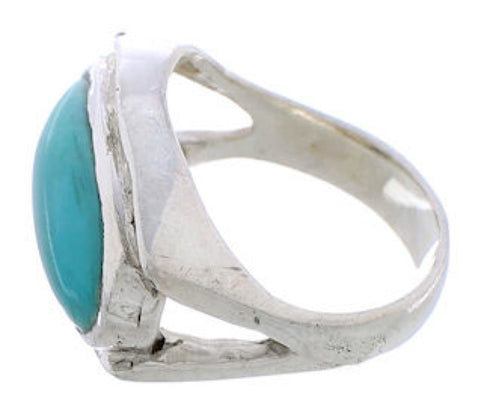 Southwest Silver Turquoise Ring Size 4-1/2 TX39762