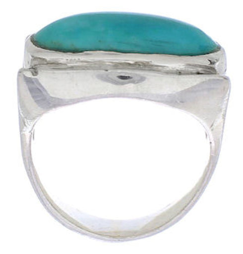 Southwest Silver Turquoise Ring Size 4-1/2 TX39762