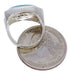 Southwest Silver Turquoise Ring Size 4-1/2 TX39762