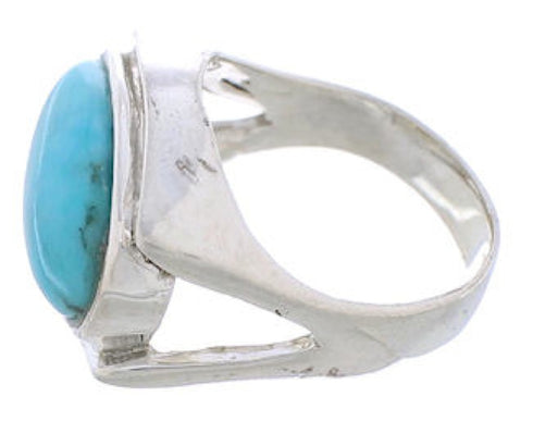 Silver Turquoise Jewelry Ring Size 6-1/4 TX39781