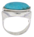 Silver Turquoise Jewelry Ring Size 6-1/4 TX39781