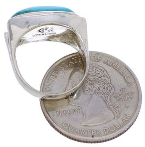 Silver Turquoise Jewelry Ring Size 6-1/4 TX39781