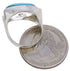 Silver Turquoise Jewelry Ring Size 6-1/4 TX39781