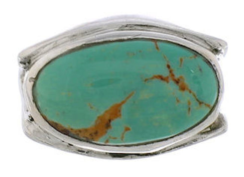 Turquoise Southwestern Sterling Silver Ring Size 6-3/4 TX39824