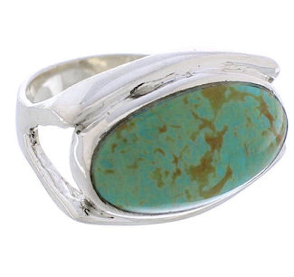 Southwestern Turquoise Sterling Silver Jewelry Ring Size 4-3/4 TX39842