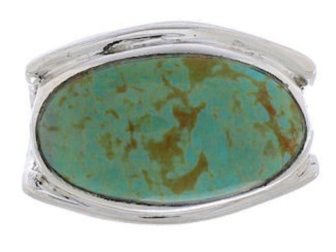 Southwestern Turquoise Sterling Silver Jewelry Ring Size 4-3/4 TX39842
