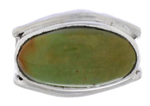 Southwestern Turquoise Silver Jewelry Ring Size 6-3/4 TX39839