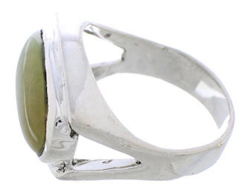 Southwestern Turquoise Silver Jewelry Ring Size 6-3/4 TX39839