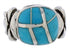 Southwestern Turquoise Inlay Sterling Silver Ring Size 6-3/4 TX39908
