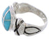 Turquoise Inlay And Sterling Silver Ring Size 8-3/4 TX39914