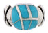 Southwest Turquoise Inlay And Silver Jewelry Ring Size 6-1/4 TX39919
