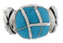 Southwest Turquoise Inlay And Silver Ring Size 5-1/4 TX39930