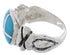Southwest Turquoise Inlay And Silver Ring Size 5-1/4 TX39930