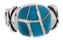 Southwest Turquoise Inlay And Sterling Silver Ring Size 5-1/4 TX39933