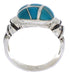 Southwest Turquoise Inlay And Sterling Silver Ring Size 5-1/4 TX39933