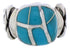 Silver And Turquoise Inlay Ring Size 6-1/2 TX39938