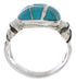 Sterling Silver And Turquoise Inlay Ring Size 5-1/2 TX39936