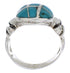 Southwest Silver And Turquoise Inlay Ring Size 7 TX39939