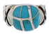 Silver And Turquoise Southwest Jewelry Ring Size 6-1/2 TX39966