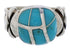 Sterling Silver And Turquoise Southwest Ring Size 8-1/4 TX39960