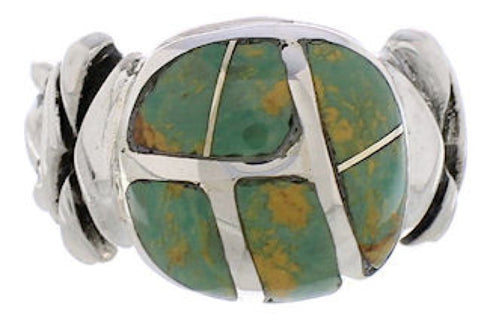 Silver Southwest Turquoise Jewelry Ring Size 6-3/4 TX39983