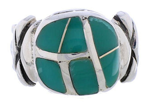 Silver Southwestern Turquoise Jewelry Ring Size 5-3/4 TX39984