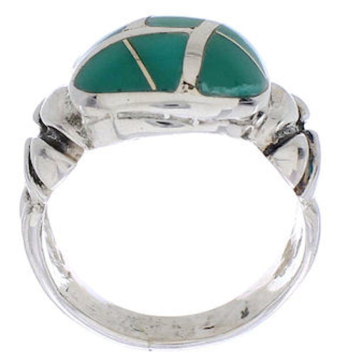 Silver Southwestern Turquoise Jewelry Ring Size 5-3/4 TX39984