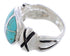 Silver Southwestern Turquoise Ring Size 6-1/4 TX39985