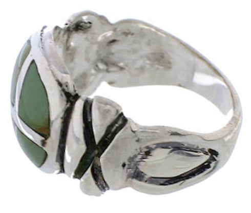 Sterling Silver Southwest Turquoise Inlay Ring Size 6-1/4 TX39988
