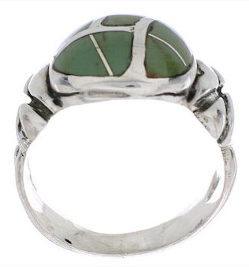 Sterling Silver Southwest Turquoise Inlay Ring Size 6-1/4 TX39988