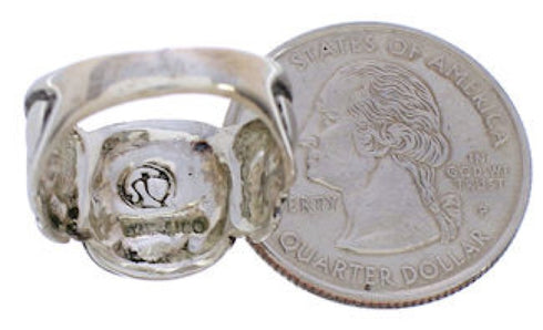 Sterling Silver Southwest Turquoise Inlay Ring Size 6-1/4 TX39988