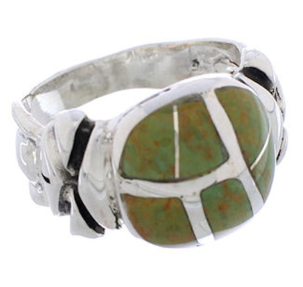 Sterling Silver Turquoise Inlay Ring Size 6 TX39992
