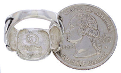 Sterling Silver Turquoise Inlay Southwest Ring Size 8 TX39996