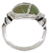Silver Turquoise Inlay Southwestern Ring Size 5-1/4 TX40000