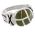 Silver Turquoise Inlay Southwest Ring Size 5-1/4 TX40001