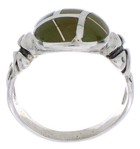 Silver Turquoise Southwest Ring Size 8-3/4 TX40003