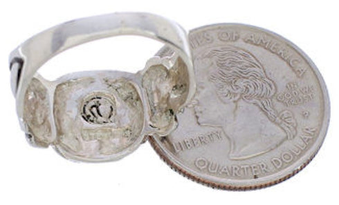 Silver Turquoise Southwest Ring Size 8-3/4 TX40003