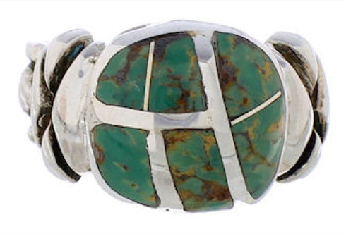 Silver Turquoise Jewelry Ring Size 7-1/2 TX40008